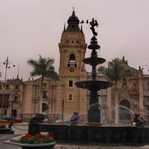 Main square of Lima with its cathedral